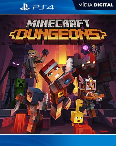 Minecraft Dungeons Playstation 4 Mídia Digital Licença VIP