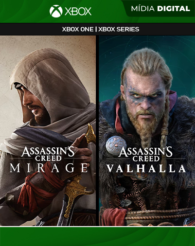 Pacote Assassin’s Creed Mirage / Valhalla - Xbox One / XS - Mídia Digital