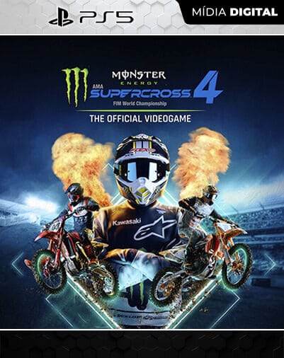 Monster Energy Supercross - The Official Videogame 4 Playstation 5 Mídia Digital Licença VIP