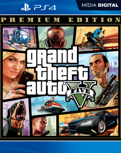 Grand Theft Auto V Edição Premium PS4 mídia Digital ( GTA V 5 )